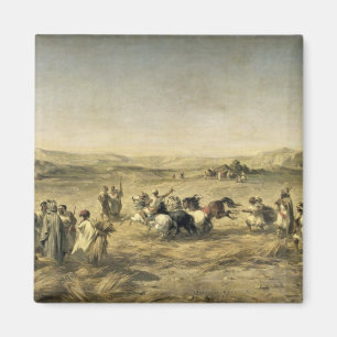Tröska vete i Algeriet, 1853 Magnet
