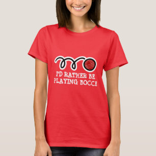 Tröskel för kvinnor Jag vill hellre spela bås T Shirt