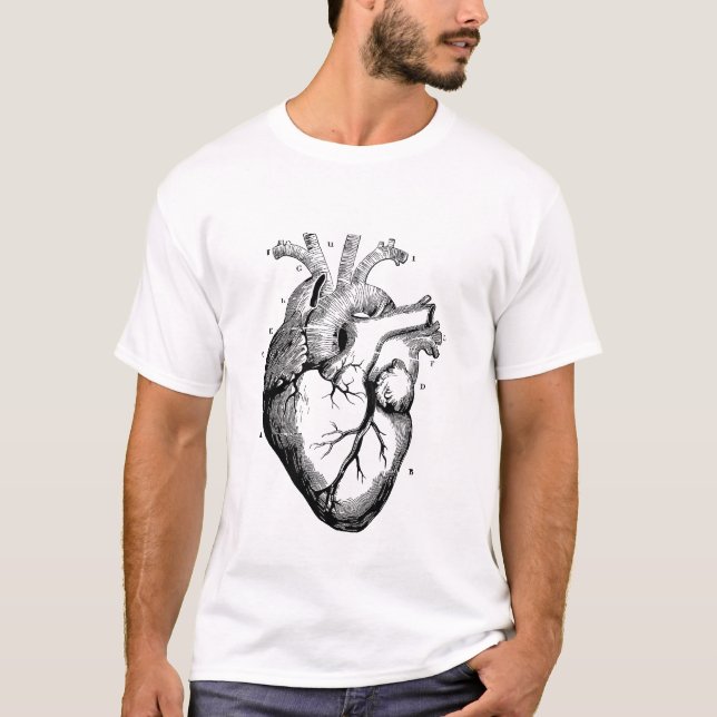 ・ Tröskel i det medicinska humana hjärtdiagrammet T Shirt (Framsida)