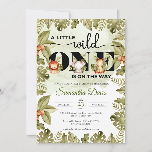 Tröskeldjungelns safaridjur som kör lastbil  inbjudningar (Framsida)