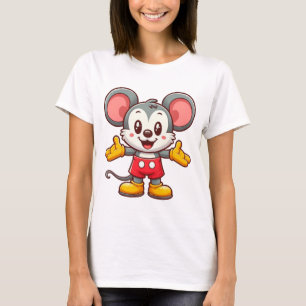 Tröskelformad tecknad med mustecken t shirt