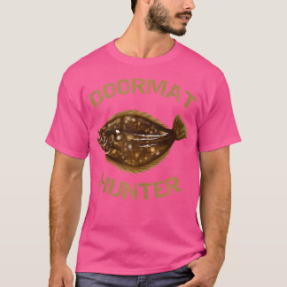 Tröskelmatta Jägare Sommar Flundra Fiske Fluke Fis T Shirt