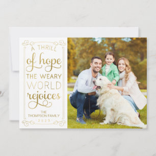 Tröskeln för Hope Weary World Reejoices Fotokort 2 Julkort
