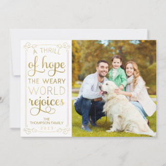 Tröskeln för Hope Weary World Reejoices Fotokort 2 Julkort