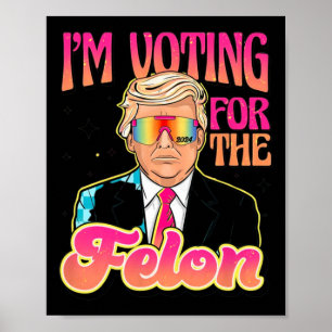 Tröskelstativ med trumma Omröstning 4 Trump 2024-g Poster