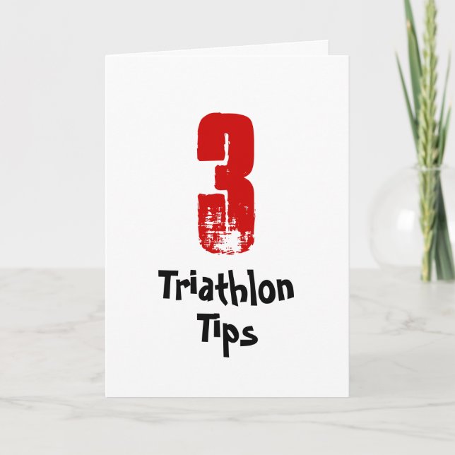 Tröskelstips för tre triatlon - triatletkort för L Kort (Framsida)