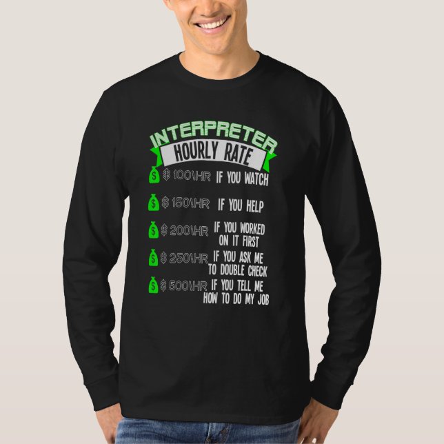 Tröskelvärde för tolk t shirt (Framsida)