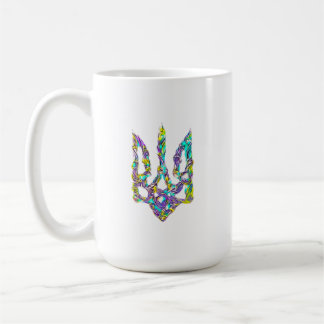 Tröskelvärde för ukrainsk symbol kaffemugg