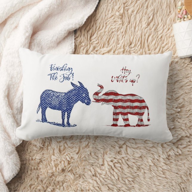 Tröskelvärde för valet Theme Pro Demokrates Biden  Lumbarkudde (Filt)