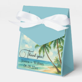 Tröskelvärdesbröllop för tropisk persikor Tack Presentaskar