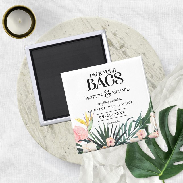 Tröskelvärdesbröllop Spara datum Magnet (Skapare uppladdad)