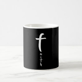Troskors svart-vit typografi Enkel Kaffemugg