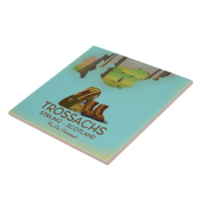 Trossachs Stirling Scotland hiking poster Kakelplatta (Sidan)