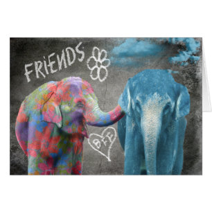 Trösta för elefant BFF Hälsningskort