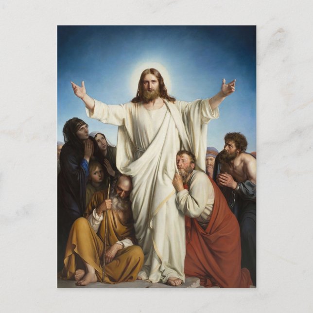 Tröstaren av Carl Bloch vykort (Framsida)