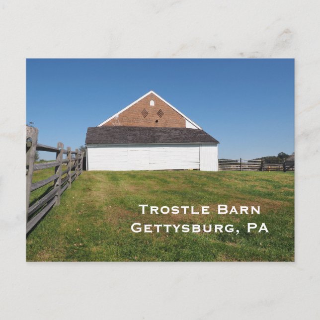 Trostle Barn in Gettysburg PA Vykort (Framsida)