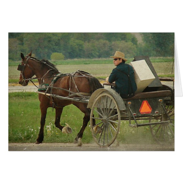 Trot hemma hälsningskort (Framsidan Horizontal)