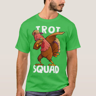 Trot Squad Dabbing Turkey Marathon Running Matchin T Shirt