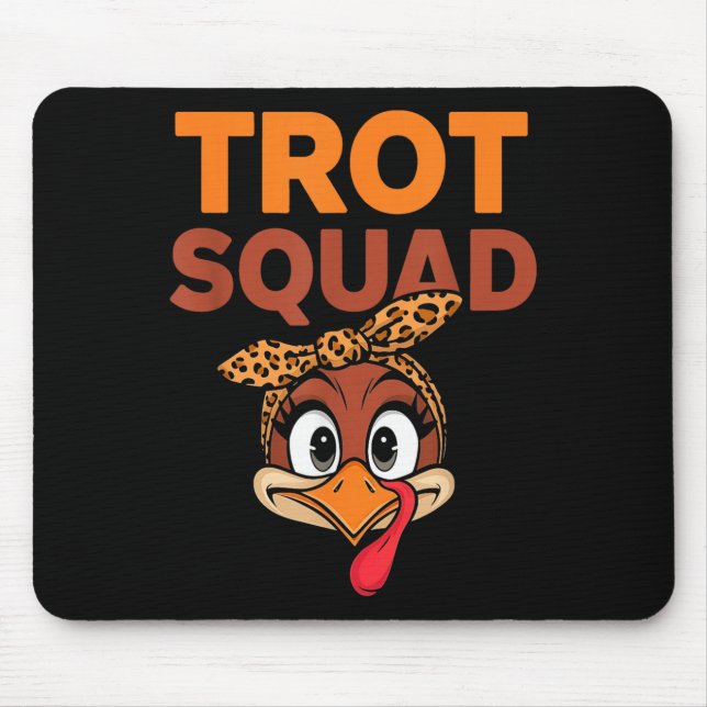 Trot Squad Funny Turkiet Ansikte Thanksgiving Mana Musmatta (Framsidan)