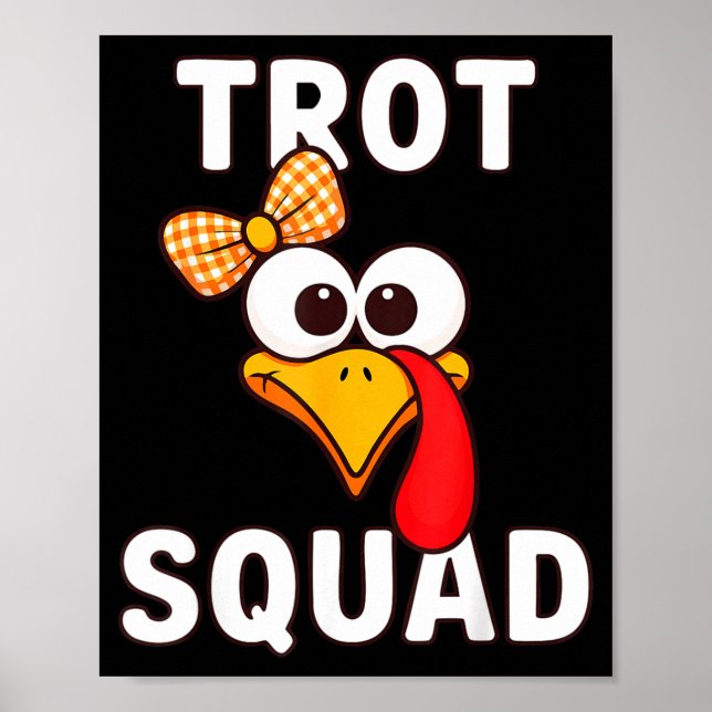 Trot Squad Tröja Vuxna Kvinnor Dam Flicka Barn Tur Poster (Framsidan)