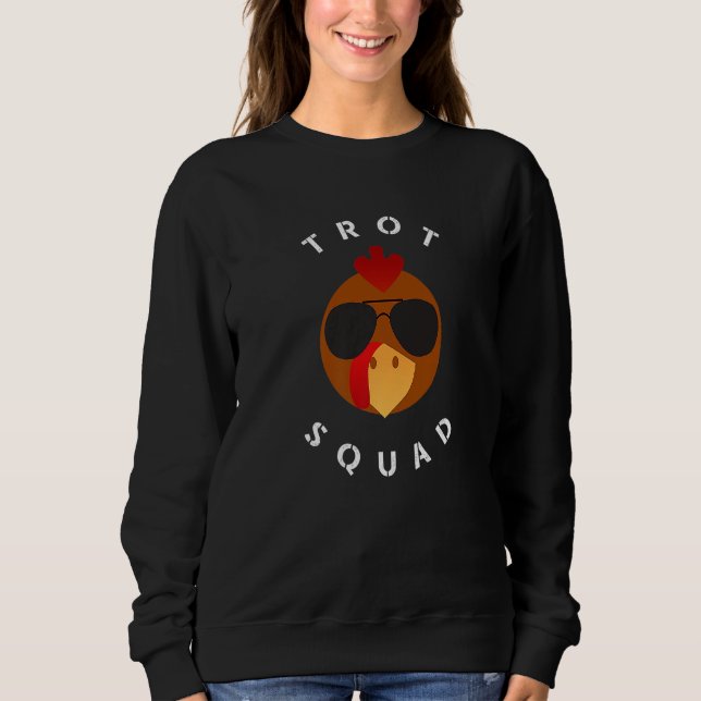 Trot Squad Turkey Face With Sunglasses T Shirt (Framsida)