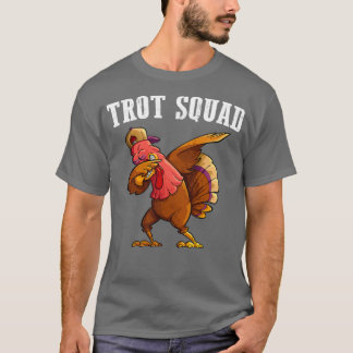 Trot Squad Turkey Funny Thanksgiving som kör Costu T Shirt