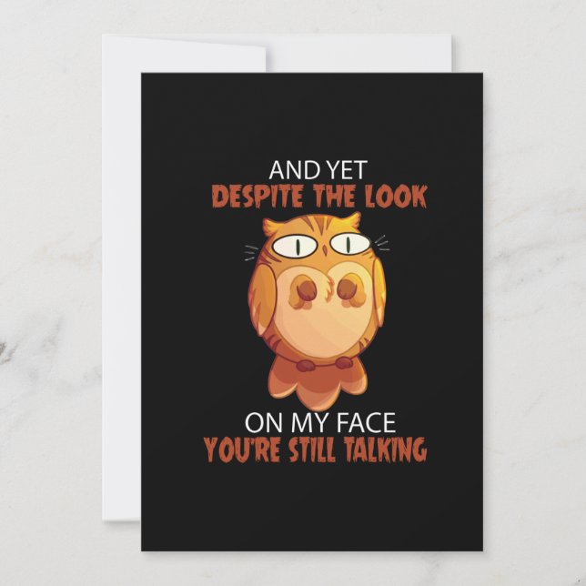 Trots att du tittar på min Ansikte, pratar du fort (Framsida)