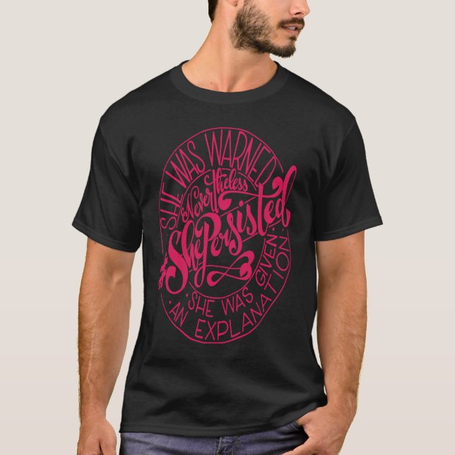 Trots detta fortsatte hon, feministisk Tee, för ho T Shirt (Framsida)