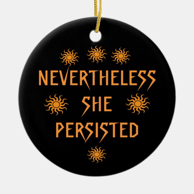 Trots detta har hon behärskat Guld Orange ornament (Framsidan)