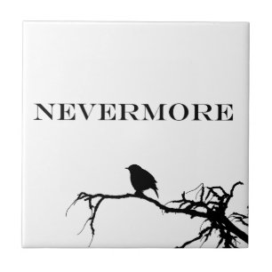 Trots detta har Raven Dikt Edgar Allan Poe Design Kakelplatta