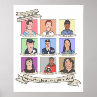 Trots detta poster hon 16 x 20 tum