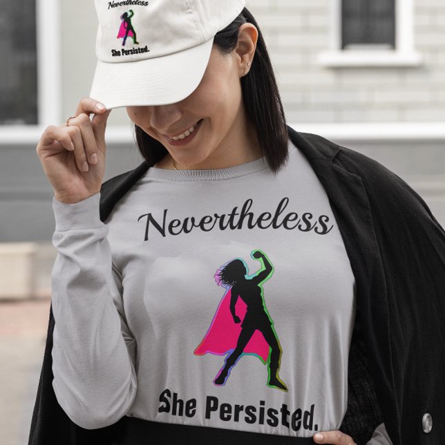 Trots detta, tjejen Woman Power, ZSSG T Shirt (Nevertheless She Persisted Woman Power Long Sleeve T-Shirt)