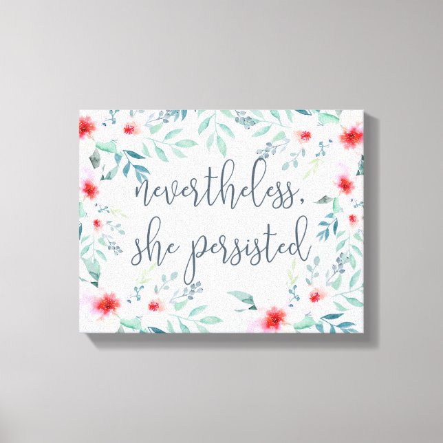 Trots detta var hon ihärdig canvastryck (Framsida)