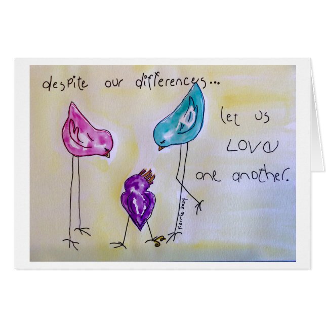 Trots våra skillnader hälsningskort (Framsidan Horizontal)