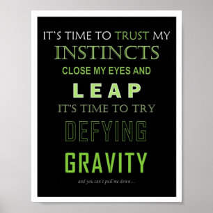 Trotsa gravitationordaffischen poster