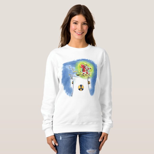 Trötskjorta för kvinnor i Jultomten T Shirt (Hel framsida)
