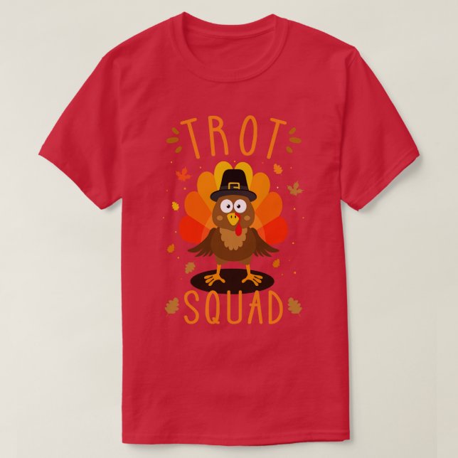 Trotstyrman för thanksgiving av kalkoner springa o t shirt (Design framsida)