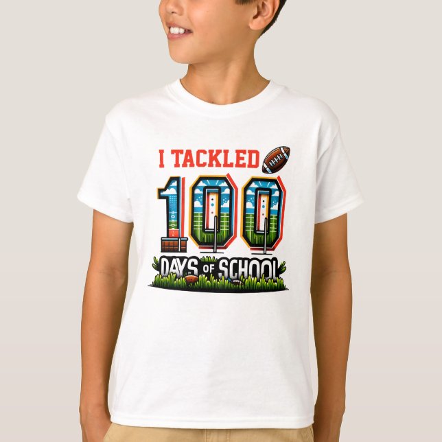 Trött 100 dagar med T-tröja från skolan T Shirt (Framsida)