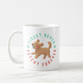 Trött? Aldrig. Fetch? För alltid. Goldendoodle Kaffemugg