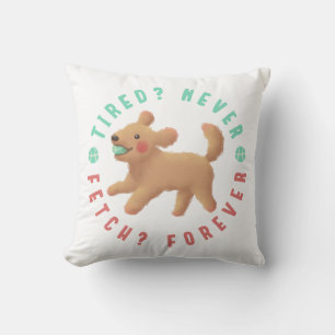 Trött? Aldrig. Fetch? För alltid. Goldendoodle Kudde