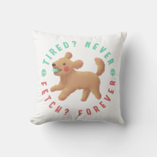 Trött? Aldrig. Fetch? För alltid. Goldendoodle Kudde