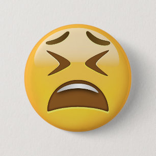 Trött ansikte Emoji Knapp