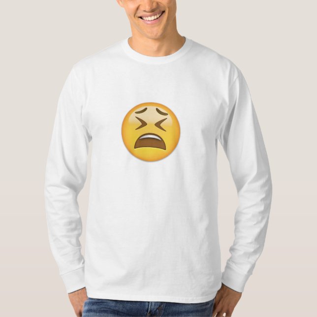 Trött ansikte Emoji T-shirt (Framsida)