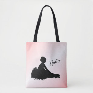 Trött ballerina Personlig med Namn Rosa Tygkasse