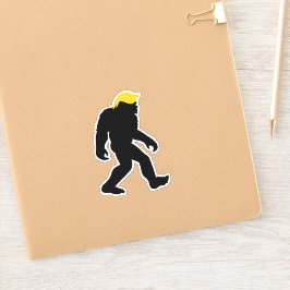 Trött Bigfoot i Trump Gult Hair 2024 Val Klistermärken