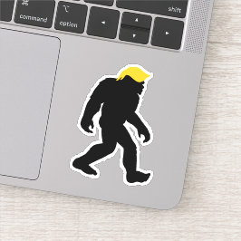 Trött Bigfoot i Trump Gult Hair 2024 Val Klistermärken