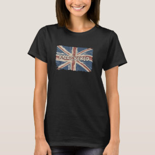 Trött brittisk slang Union Jack slitna flagga T Shirt