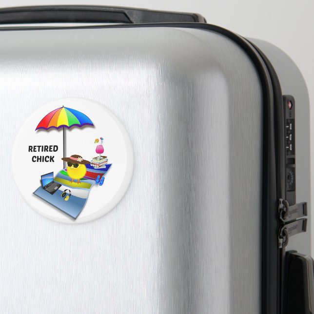 Trött Chick, söt och sassande Magnet (In Situ (Luggage))