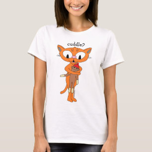 Trött? Ginger Kattunge med Sock monkey T Shirt