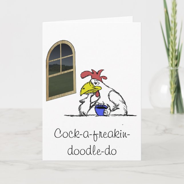 Trött höna kort (Framsida)